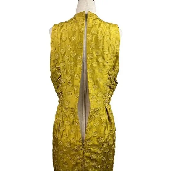 Anthro Quillaree Lemongrass Silk Tethered Dots BHLDN 4 - Picture 11 of 15